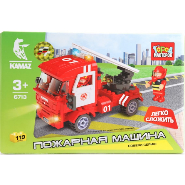 Детский конструктор Город Мастеров Пожарная Машина BB-6713-R