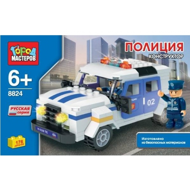 Детский конструктор Город Мастеров Джип Полиция BB-8824-R