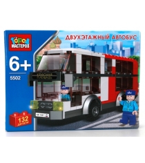 Детский конструктор Город Мастеров Двухэтажный автобус KK-5502-R