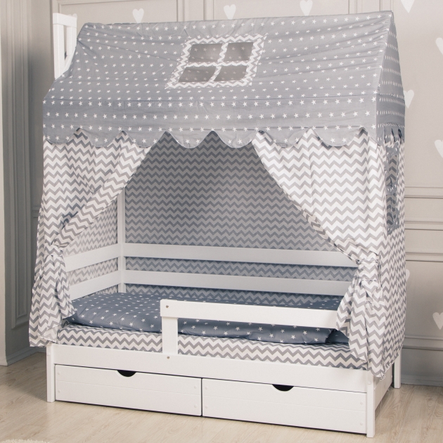 Комплект для кроватки Incanto Домик серый