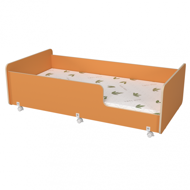 Кровать подростковая с матрасом Р439 Капризун 4 оранжевая