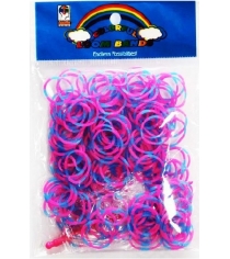 Резиночки для плетения Colorful bands набор резиночек стандарт 600 с крючком артикул NR002
