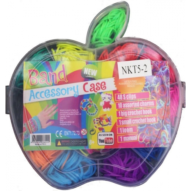 Резиночки для плетения Colorful bands набор для рукоделия яблочко 70 с крючком артикул NR009