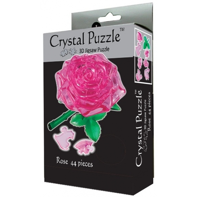 Игра головоломка Crystal puzzle роза розовая 90213
