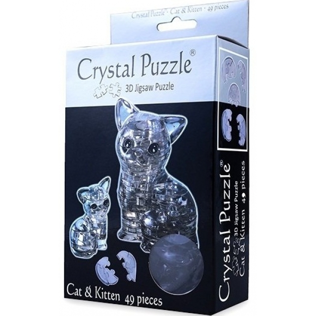 Игра головоломка Crystal puzzle кошка артикул 90226