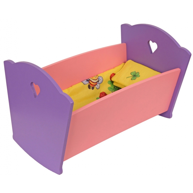 Набор кукольной мебели Краснокамская игрушка Кроватка с постельным бельем КМ-02