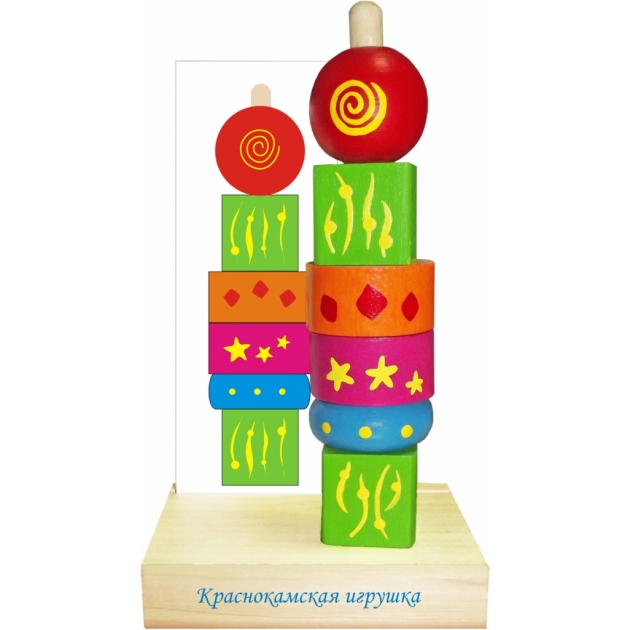 Пирамидка Краснокамская игрушка Геометрия ПИР-18