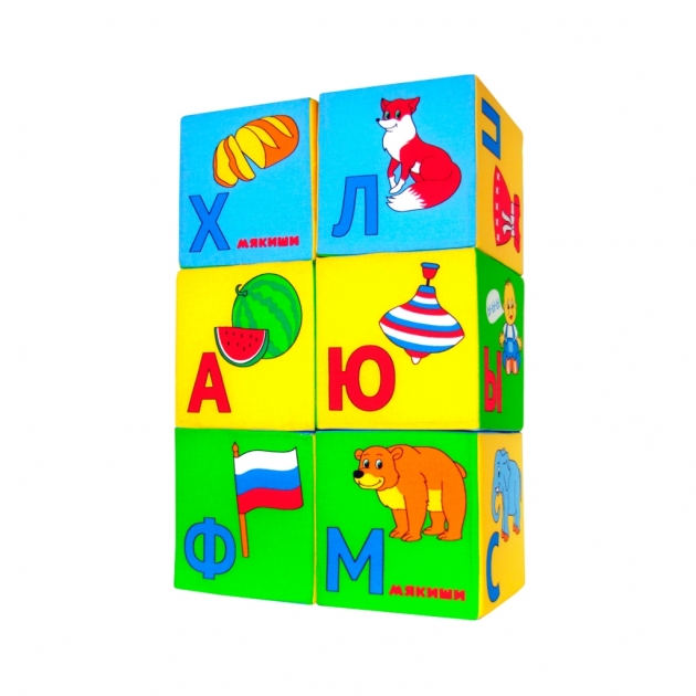 Развивающие кубики Мякиши азбука в картинках артикул 207