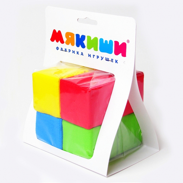 Развивающие кубики Мякиши 4 цвета артикул 332