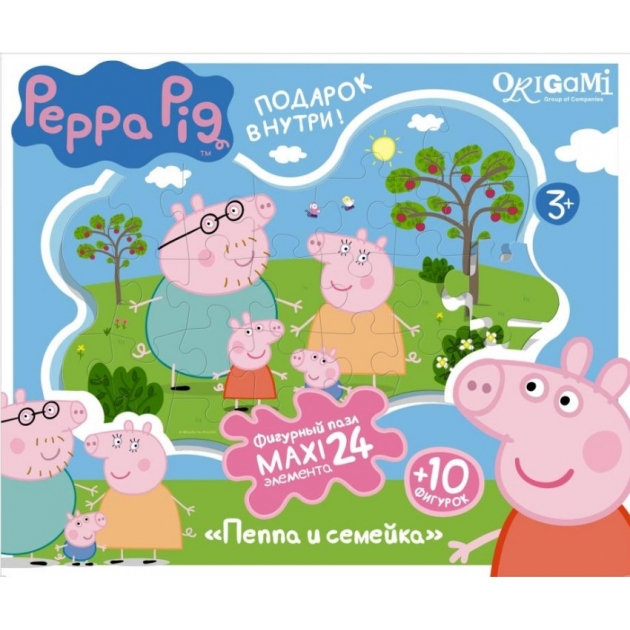 Пазл Origami Peppa Pig Семья Пеппы 24 шт 01537