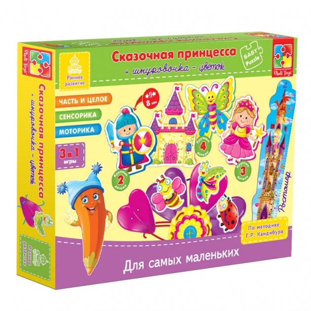Обучающая настольная игра Vladi Toys для самых маленьких принцесса артикул VT1501-05