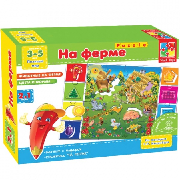 Обучающая настольная игра Vladi Toys игра настольная на ферме артикул VT1603-01