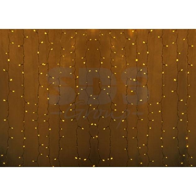 Новогодняя гирлянда дождь Led Neon Night, 2х1,5м, провод silicon, цвет желтый 235-301