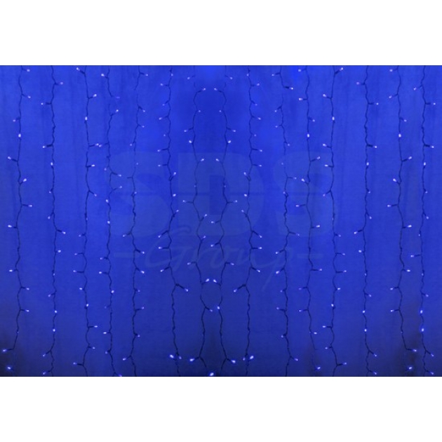 Новогодняя гирлянда дождь Led Neon Night, 2х1,5м, провод silicon, цвет синий 235-303