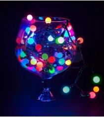Новогодняя гирлянда Neon-night Мультишарики LED, мульти 10 м с контроллером 80 диодов 303-509-6