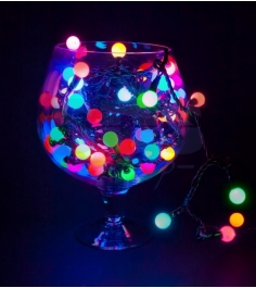 Новогодняя гирлянда Neon-night Мультишарики LED, мульти 10 м с контроллером 80 д...