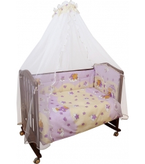 Комплект в кроватку 3 предмета Сонный гномик Мишкин сон 303 розовый