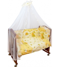 Комплект в кроватку 6 предметов Сонный гномик Мишкин сон 603 желтый