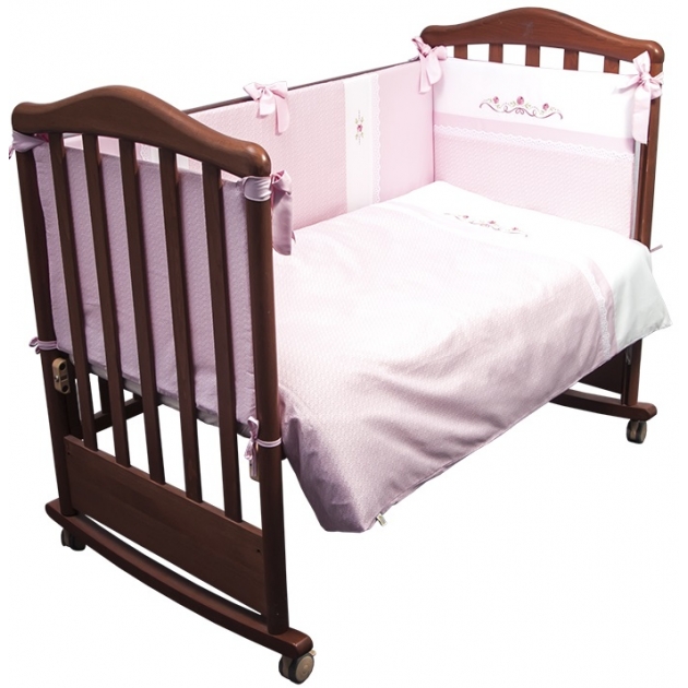 Комплект в кроватку 6 предметов Сонный гномик Прованс 669 розовый