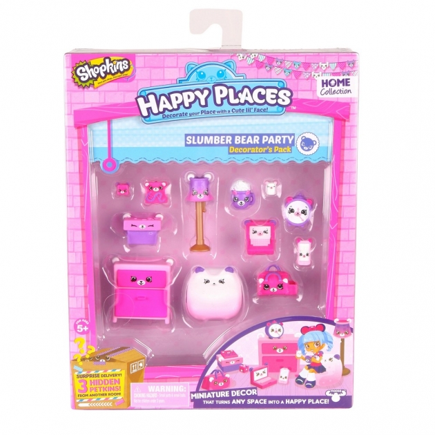 Игровой набоор для декора Happy Places Петкинс Пижамная вечеринка с мишками 56392