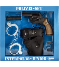 Schrodel с револьвером глушителем кобурой и наручниками Полиция 2950117...