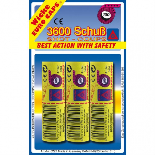 Пистоны Sohni-wicke 100 зарядные 3600 шт 0222S