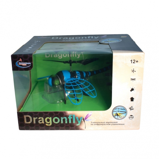 Летающая игрушка Властелин Небес в виде стрекозы dragonfly синийй