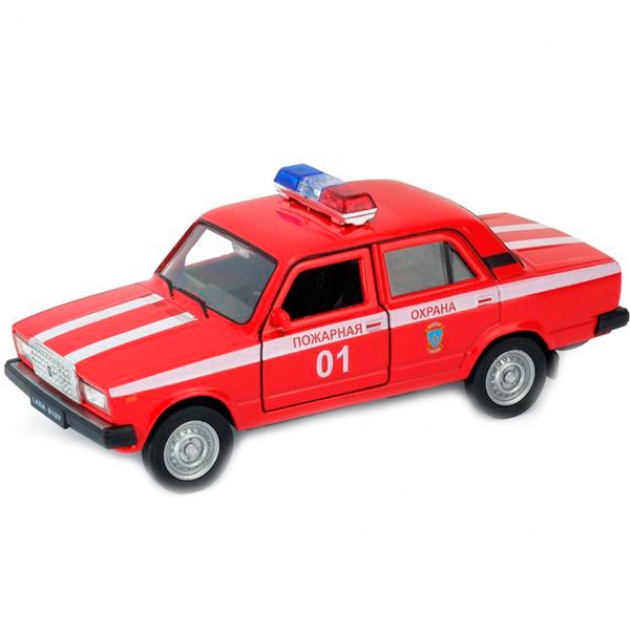 Модель машины 1:34 39 Lada 2107 пожарная охрана Welly 43644FS