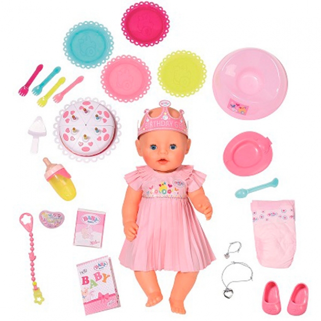 Кукла интерактивная нарядная с тортом 43 см Baby born 825-129
