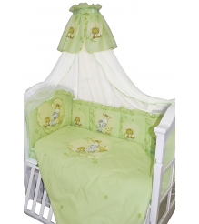 Комплект в кроватку 7 предметов Золотой Гусь Сафари зеленый