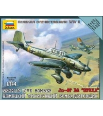 Модель немецкий бомбардировщик ju 87b2 без клея  Zvezda 6123...
