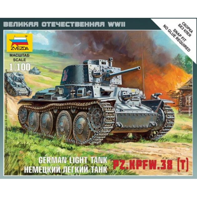Модель немецкий лёгкий танк т 38 Zvezda 6130