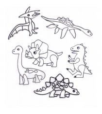 Набор для творчества 9 мини витражи динозавры Amos 23881