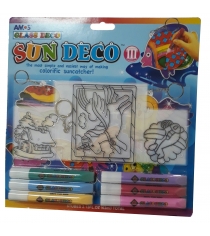 Набор витражных красок с витражами sun deco Amos SD10B6-D2