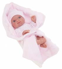 Кукла младенец берта на розовом одеяле 21 см Juan Antonio Munecas 3905P