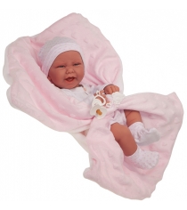Кукла младенец ирен в розовом 42 см Juan Antonio Munecas 5020P