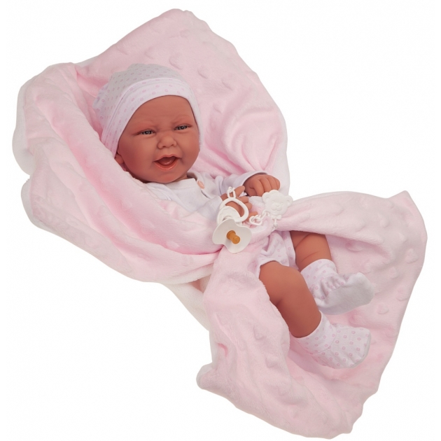 Кукла младенец ирен в розовом 42 см Juan Antonio Munecas 5020P