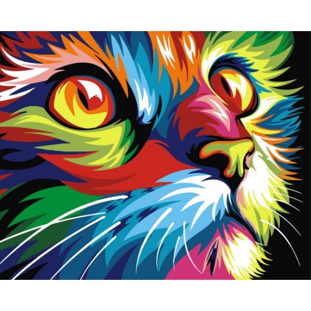 Роспись по холсту радужный кот см Артвентура 02art40502007