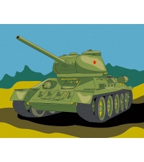 Роспись по холсту танк т 34 Артвентура mini16130059