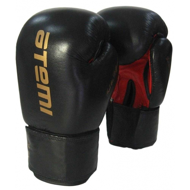 Перчатки боксерские натуральная кожа черно-красные размер 8 OZ LTB19026