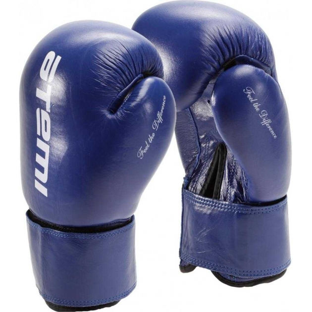 Перчатки боксерские натуральная кожа синий размер 12 OZ LTB19009