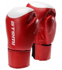 Перчатки боксерские Atemi красно белые размер 10 OZ