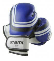 Перчатки боксерские Atemi синие размер L до XL 10 унций