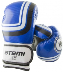 Перчатки боксерские Atemi синие размер S до M 10 унций