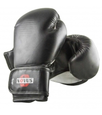 Перчатки боксерские Novus черные размер L до XL 10 унций...