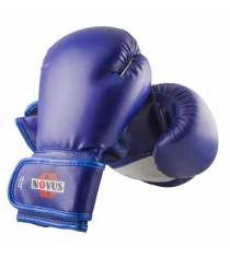 Перчатки боксерские Novus синие размер L до XL 10 унций...