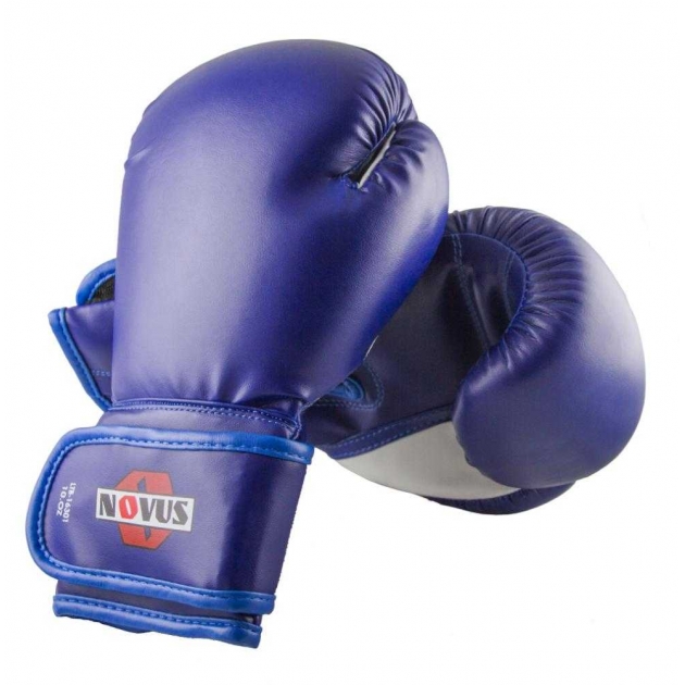 Перчатки боксерские Novus 8 унций размер S-M синий LTB-16301