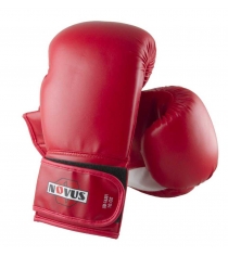 Перчатки боксерские Novus красные размер L до XL 10 унций