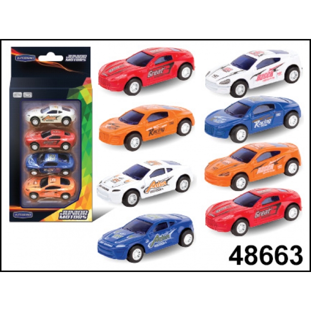 Машинки dream sport cars 1:60 4 штуки Autogrand 48663W-RUS