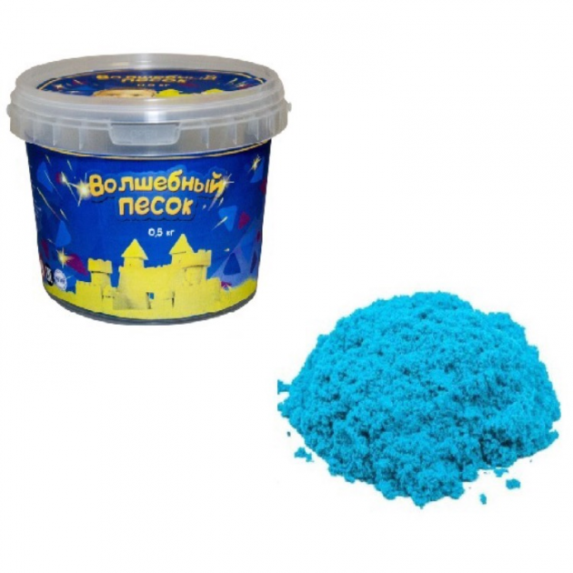 Космический песок волшебный с формочкой голубой 500 г Авис VP052